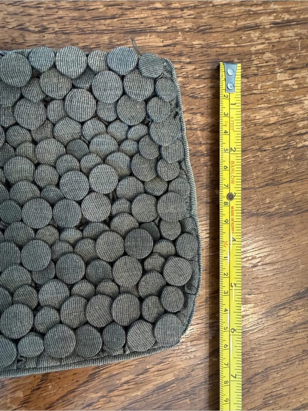 Fabulous BAYAA metallic gray Textured Circular Accent Clutch